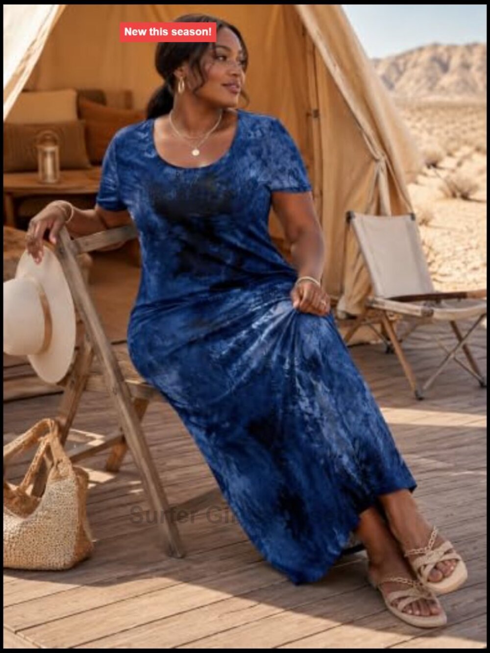 Plus Size Maxi Dress with Pockets Short Sleeve Crew Neck Casual Floral - Picture 3 of 7